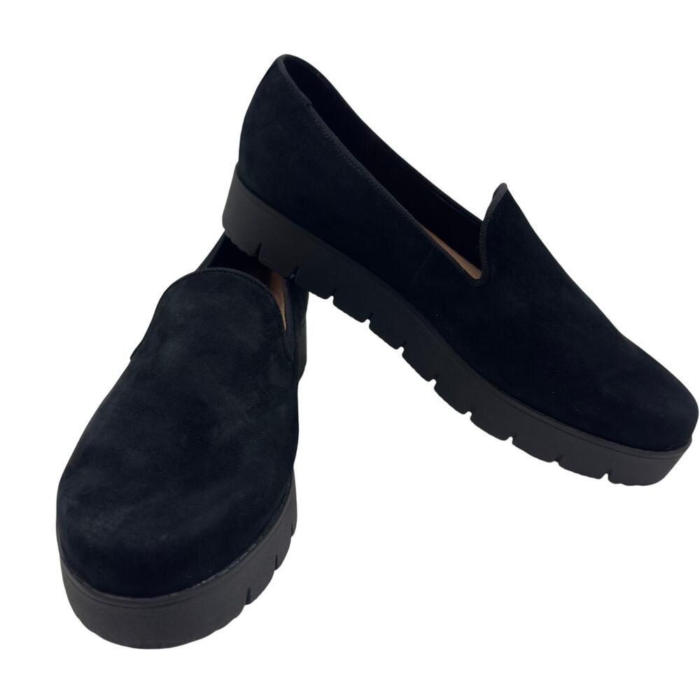 Easy Spirit Black Suede Onward Comfortable Slip On Loafers Women's Size 7.5W